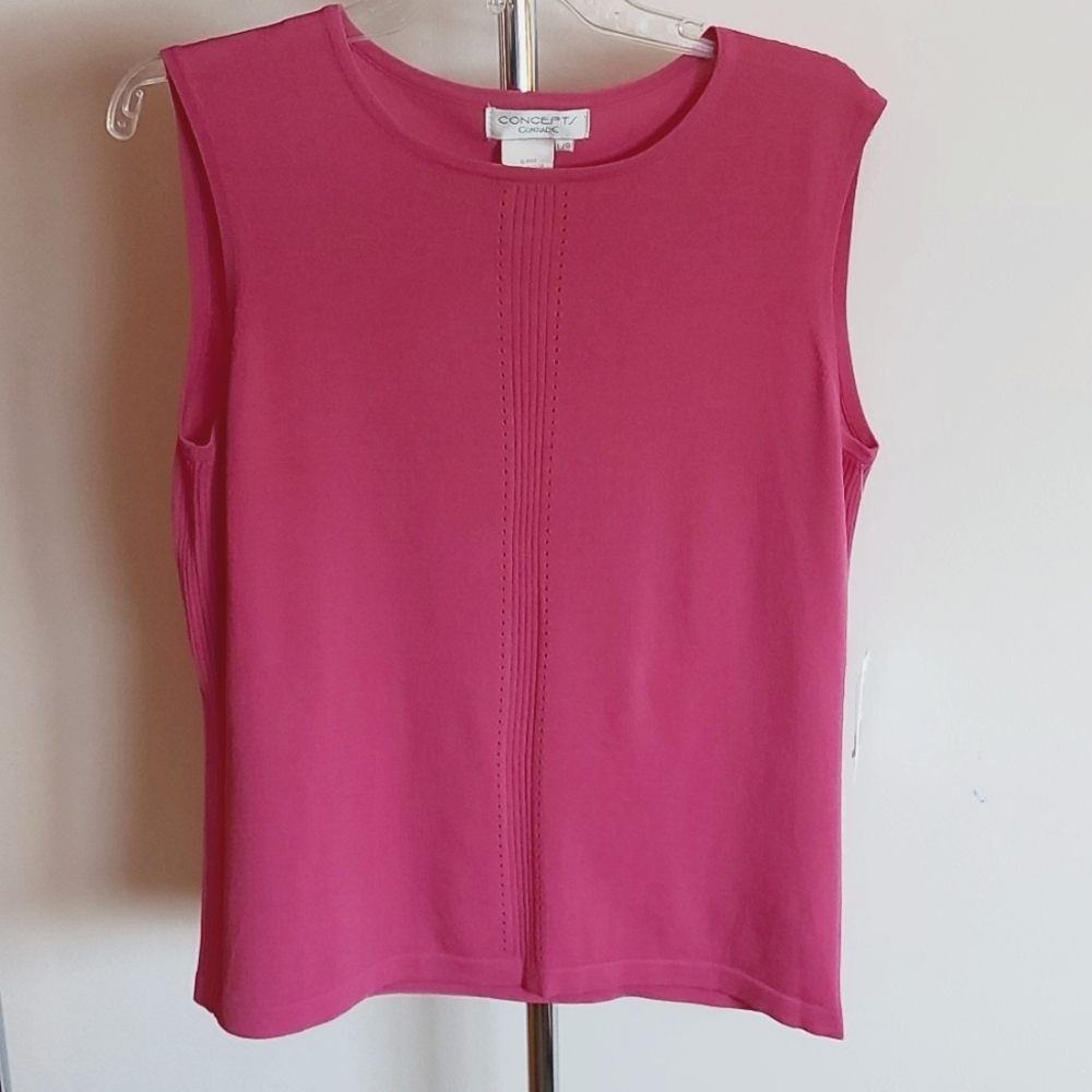 Light woven tank by Concepts by Conrad C, size L, NWT